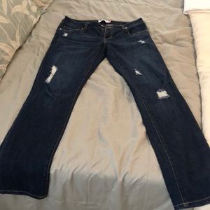 CABI Slim Boyfriend Distressed Jeans